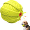 LaRoo Durable Natural Rubber Squeaky Dog Ball Toy, Teeth Cleaning Chew Toy for Medium and Large Dogs (9CM Green)
