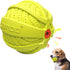 LaRoo Durable Natural Rubber Squeaky Dog Ball Toy, Teeth Cleaning Chew Toy for Medium and Large Dogs (9CM Green)
