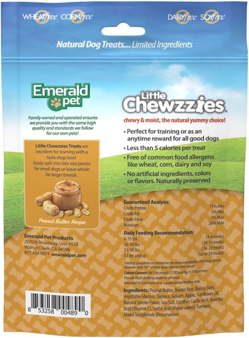 Little Chewzzies Wheat Free Training Dog Treats — Healthy and Tasty Natural Chews with Real Meat or Peanut Butter, 5 oz