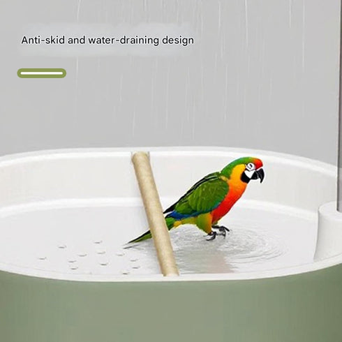 Luyismer Swimming Bathtubs Shower Bird Fountains Pool Toy Bath Water Dispenser for Cage Bird Tub