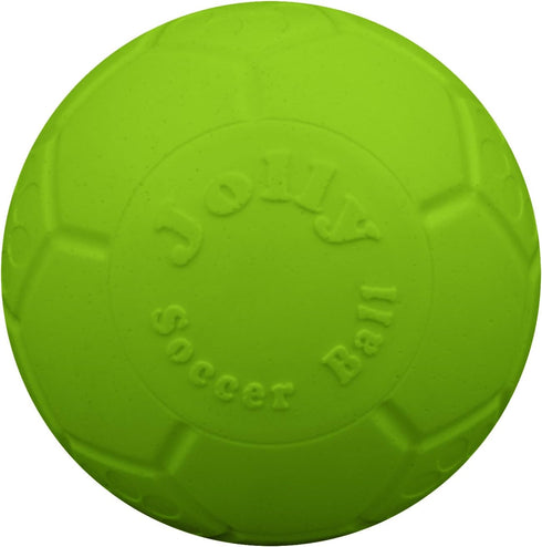Jolly Pets 6 Inch Medium Soccer Ball, Floating Bouncing Dog Toy in Apple Green