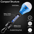 FLY2SKY Portable LED Tent Lamp, 4 Packs Blue Hook Hurricane Emergency Lights, Camping Tent Lanterns for Hiking
