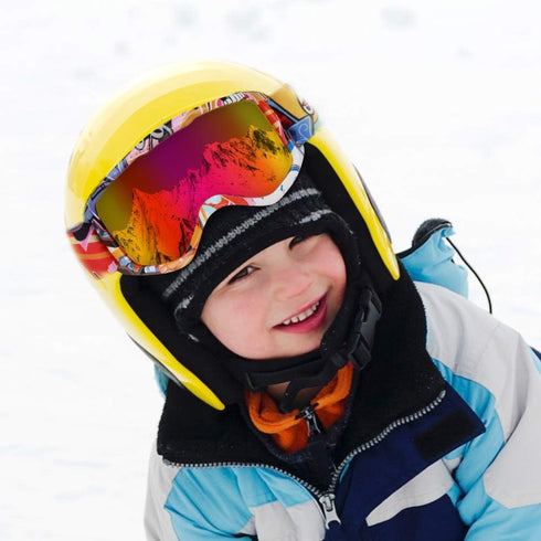 Kids Ski Goggles, Non-Slip Strap Snowboard Goggles