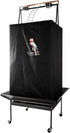 Colorday Good Night Bird Cage Cover for Large Bird Cage with Play Top, Black, 68"