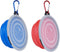 Collapsible Dog Bowl, 2 Pack Portable Pet Travel Bowls with Lids for Dogs, Cats, Small Animals, Blue+Red