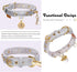 PetsHome Cat Collar, Bling Rhinestones PU Leather Adjustable Pet Collar with Luxury Pendant for Cat and Small Dog