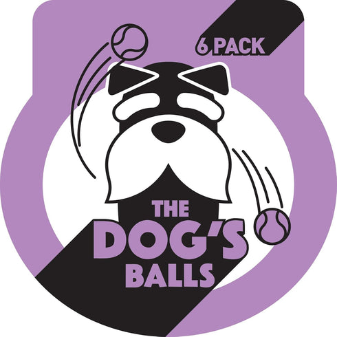 The Little Dog's Balls, Dog Tennis Balls, 6-Pack Lilac, 1.9 Inches Diameter, Strong Dog & Puppy Ball for Training,