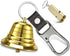NedFoss 2" Loud Bear Bell with Whistle Set, Solid Brass Bear Bells for Hiking, Emergency Whistle, Carabiner