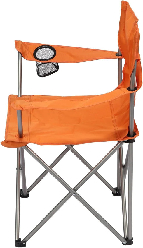 CDTYUIN Quad Folding Camp Chair with Cup Holder (Dark Blue)