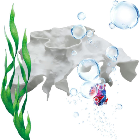 Genrico Shrimp Cave Stable Shelter with Realistic Design and Decoration, Fish Tank Hideouts For Feeding, Hideaway