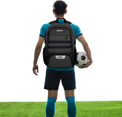 Large Youth Soccer Bag - Backpack & Bags for Basketball, Volleyball with Separate Cleat Shoe and Ball Compartment