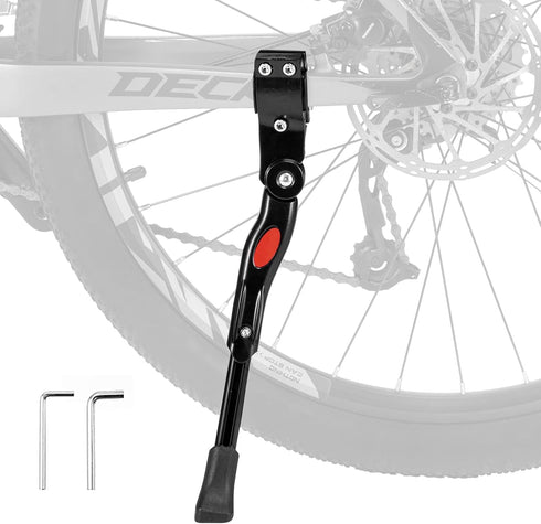 ROCKBROS Adjustable Bike Kickstand for Rear Mount, Aluminium Alloy Side Kickstand for 22’’-28’’ Inch Bikes
