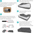 Friends Forever Orthopedic Dog Bed, Bolster Dog Couch with Memory Foam and Removable Washable Cover, Ally Grey,