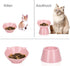 Detachable Elevated Cat Bowls, 15° Tilted Raised Anti-Vomiting Cat Food Dishes, Adjustable for Adult Kittens