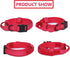 Tactical Dog Collar, Adjustable Military Nylon Dog Collar with Heavy Duty Metal Buckle for Training (Red, S)