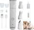 Small Dog Electric Clippers for Grooming - 4 in 1 Cordless Low Noise Paw Trimmer Nail Grinder Shaver for Small Pets