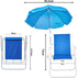 NAICKUC 360Canopy 265lbs, Folding Beach Chair with Umbrella, Outdoor Folding Chair Shade, Lightweight and Waterproof