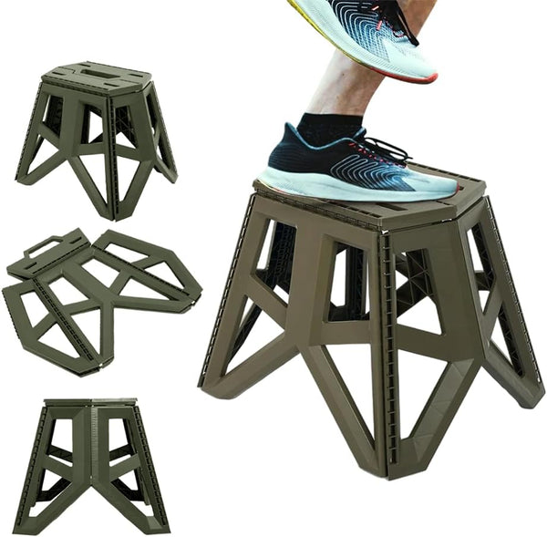 HOME ARCHIVE Folding Step Stool, Portable Camping Chair, Nonslip Platform, Lightweight Plastic
