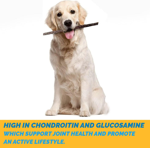 Esophagus Dog Treats - Large Gullet Sticks for Dogs, 12 Inches, 20 Count - 100% Natural Beef Jerky