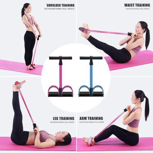 Multifunction Pedal Resistance Band - Elastic Pull Yoga Tension Rope for Fitness Equipment, Stretching Training