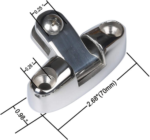 MX Bimini Top Deck Hinge Swivel Mount, Stainless Bimini Side Mount Quick Release Marine Grade