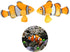 2 Pack Silicone Artificial Aquarium Floating Clownfish Decoration Fish Tank Decor Underwater Saltwater Fake Fish