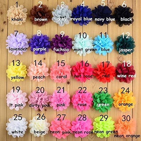 PET SHOW 30pcs/Pack 2.8" Plain Pet Collar Embellishments - Flowers, Bows, Charms for Small, Medium & Large Dogs