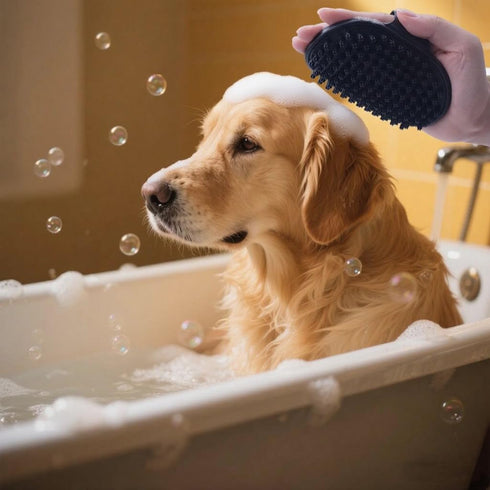 CXTIEFANZYL 3PS Dog brush Dog Grooming Kit self-cleaning slicker brush dog Deshedding Tool&TPR Dog Bath Brush for dogs