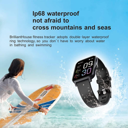Fitness Tracker with Heart Rate Monitor, Sleep Monitor, Activity Tracker, IP68 Smart Watch for Men and Women
