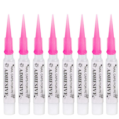 VICTHY 10pcs Special Pet Nail Adhesive Glues & 15pcs Applicator Tips for Dog or Cat Nail Caps