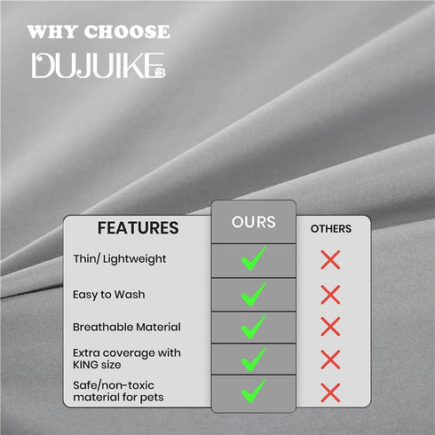 DUJUIKE Waterproof Bed Cover for Dogs and Cats - Pet Hair Resistant Bed Sheet Cover, 100% Waterproof Breathable Fabric,