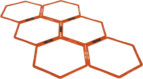 Yes4All Hex Agility Rings/Speed Rings with Carrying Bag for Agility Training