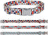 Adjustable Pet Collar with Metal Buckle, Cute Colors for Small Medium Large Dogs, Breathable Soft (Medium, Red Blue)
