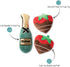 Fringe Studio Plush Dog Toy Set, Champagne Strawberry, 3 Piece Set for Small Dogs