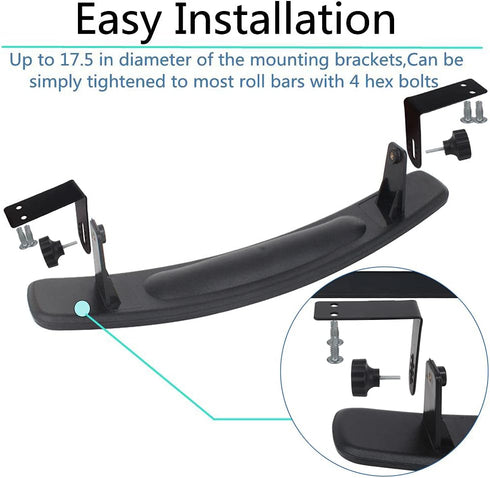 HKOO Universal Golf Cart Mirror Kit - Rear View Mirror, Wide Rear View Convex and Folding Side View Mirrors for Club