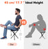18" Backpacking 225 lbs, Folding Tripod Stool for Adults Heavy Duty, Lightweight Portable Three Leg Tall Camping Stool
