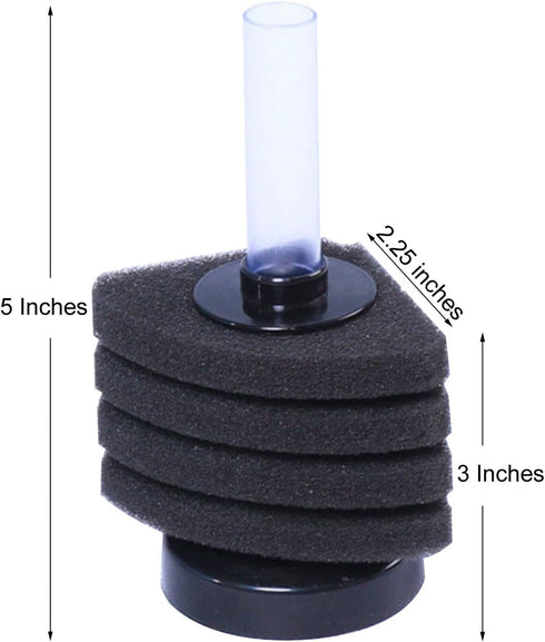 AQUANEAT Sponge Filter,Aquarium Sponge Filter for Fry Betta Shrimp Nano Fish Tank with Accessories (for 5-10Gal)