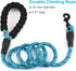 2 Pack Dog Leash 5 FT Heavy Duty Nylon Rope with Comfortable Padded Handle, Sturdy Reflective Threads for Medium Large