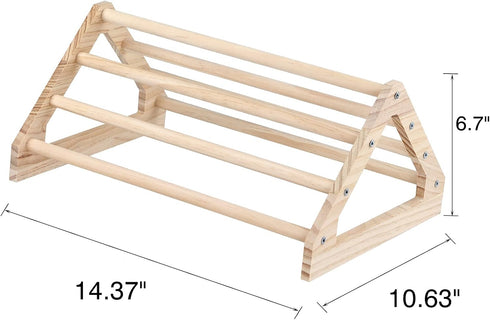 GINTUTO Wooden Chick Perch Stand, Pine Chicks Roosting Bar, Jungle Gym Perch Toys for Chicken Coop & Brooder, Bird