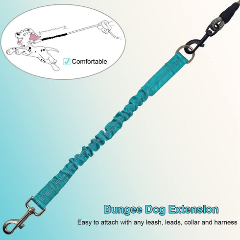 BTINESFUL Bungee Dog Leash Extension - 18” Dog Shock Absorber Extender for Walking, Jogging, and Training