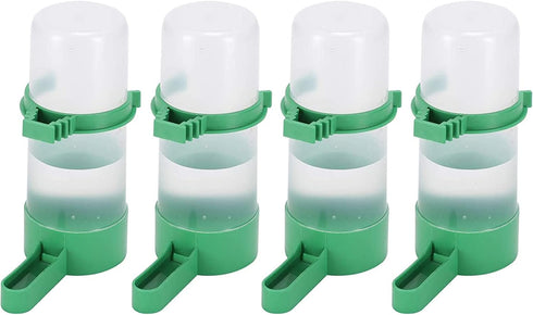 Lamoutor 4Pcs Plastic Bird Water Feeder Drinker Clip for Parrots Budgie Cockatiel Lovebirds