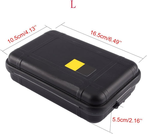 Yosoo Outdoor Waterproof Airtight Survival Storage Case Container, Small Waterproof Box (Black, S) for Fishing Carry
