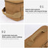 (Tan(13.38''L 5.51''W 5.51''H)) Fishing Tackle Bag Outdoor Camping Cookware Tool Bag Portable Large Capacity Tote