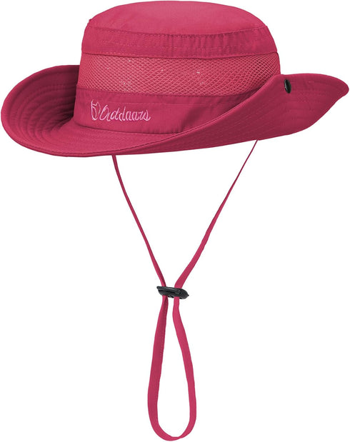 Zando Kids Sun Hat - Outdoor UPF 50+ Boys Wide Brim Fishing Bucket Hat for Hiking, Camping, Beach
