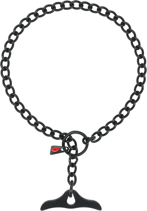 Herm Sprenger Black Stainless Steel Dog Training Collar with Toggle and Round Links - 24in (Neck Size Up to 22in)