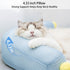 Lunale 21"x15"x4") All-Season Ice Fabric Cat Bed with Cushioned Pillow/Play Ball/Washable Mat for Cats, Kittens & Small