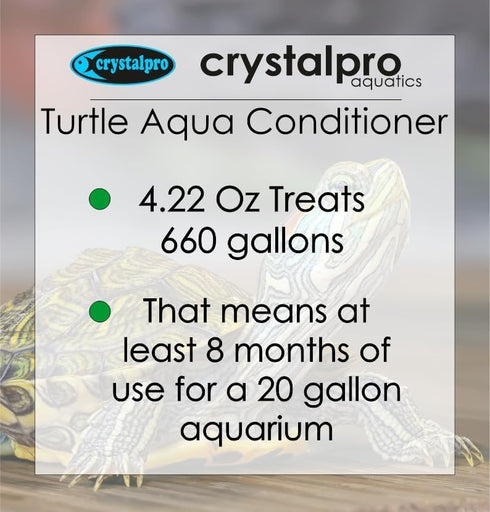 4.22 Oz 660 Ammonia Crystalpro Turtle & Amphibian Water Conditioner - Treats Gallons, Neutralizes Chlorine and - Makes