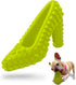 Super Shoe Dog Toy for Aggressive Chewers, Rubber Natural Teething Toys, Treat Dispenser and Toothbrush for Small