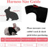 ASOCEA Adjustable Bunny Harness and Leash - Breathable Mesh Vest for Small Animals - Black M