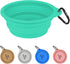 Portable Collapsible Dog Bowl - Food Grade Silicone, Large Capacity, Easy to Wash, Ideal for Outdoor Camping (Green)